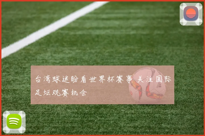 台湾球迷盼看世界杯赛事 关注国际足坛观赛机会